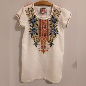 Johnny Was Linen Hira Peasant Tunic Dress